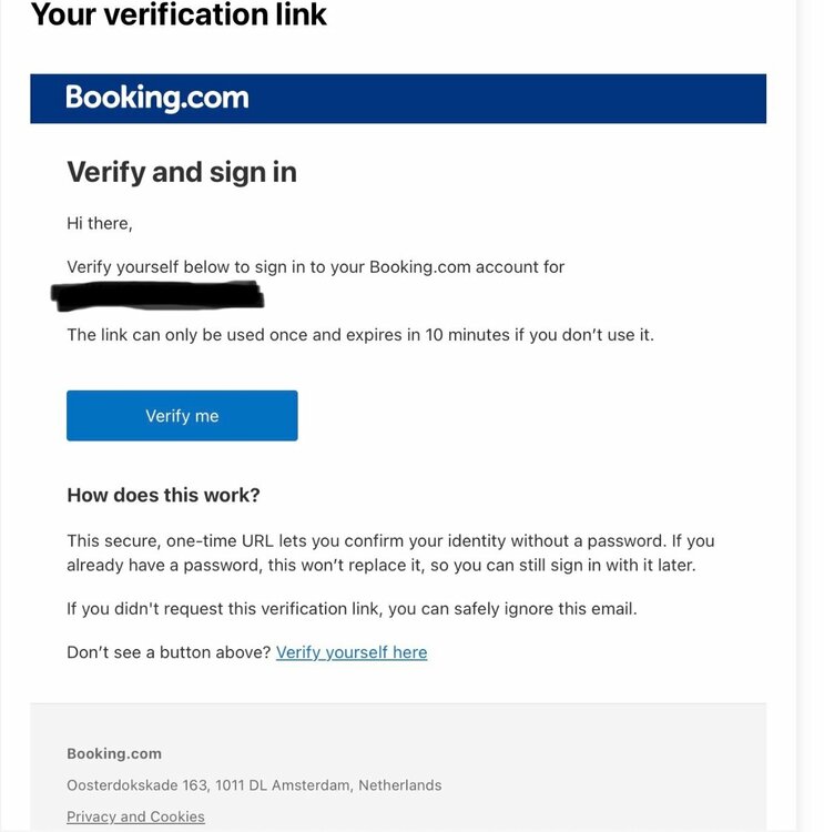Booking.com Fake Email